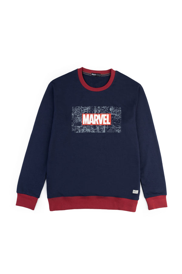 Navy Marvel Sweatshirt