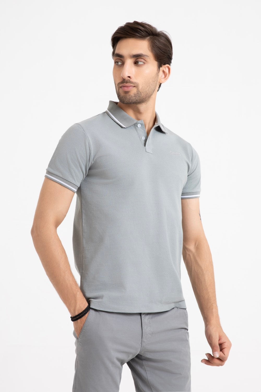 Gray Collar T-Shirt