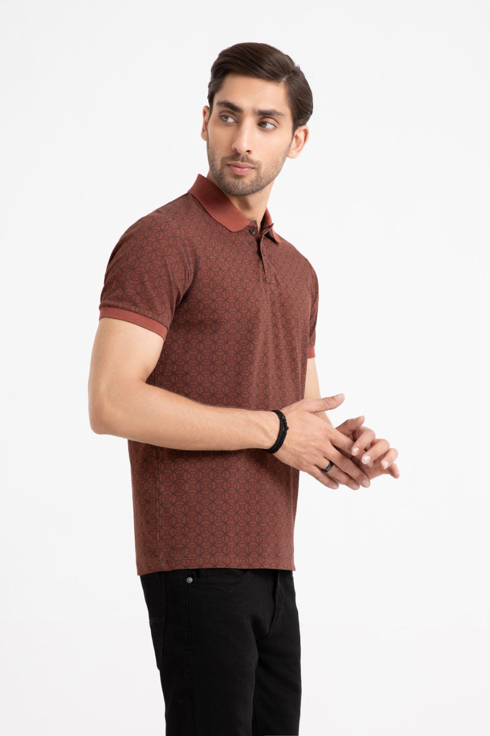 Brown Collar T-Shirt