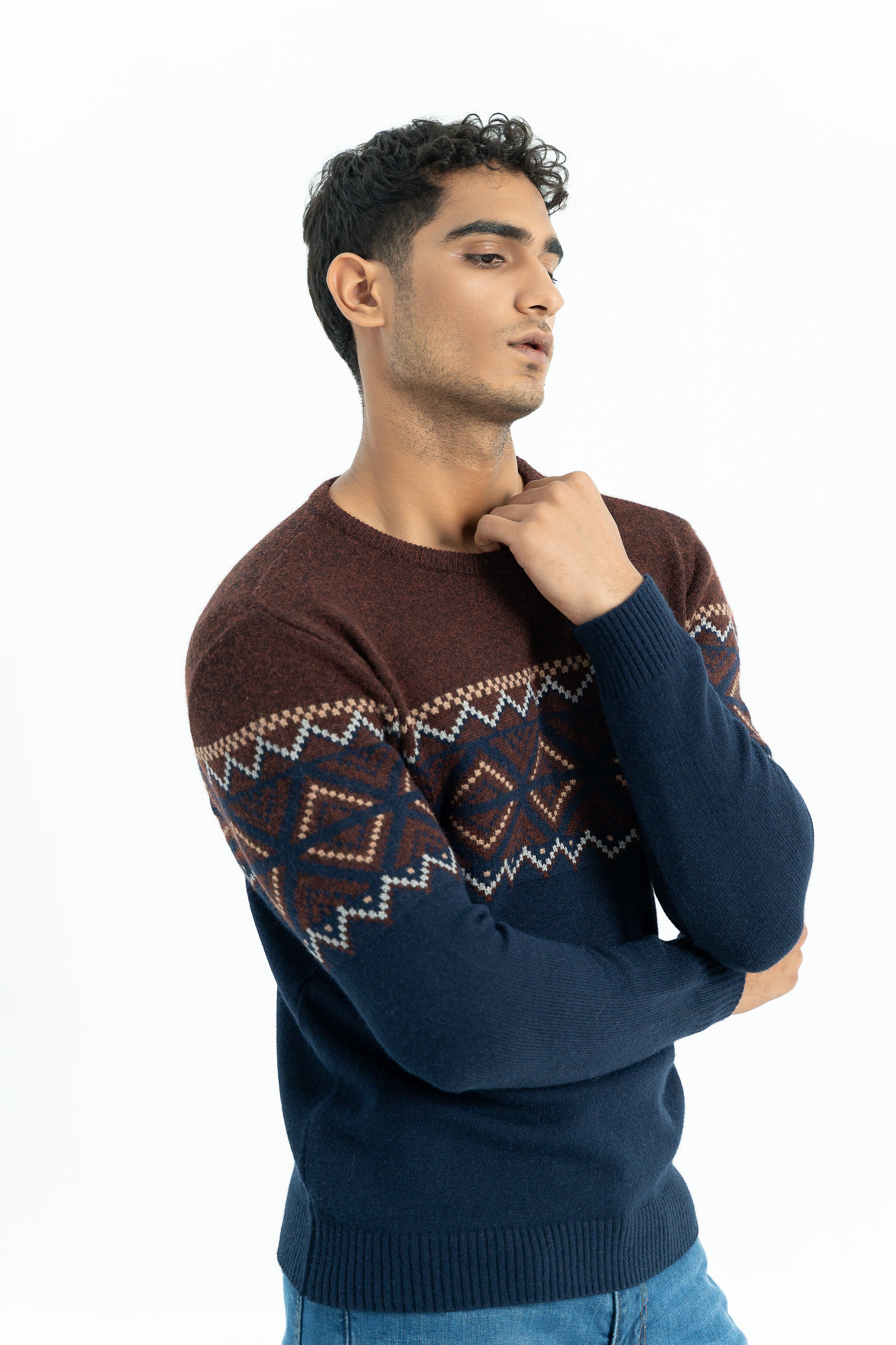 Maroon Polyster/Viscouse Sweater