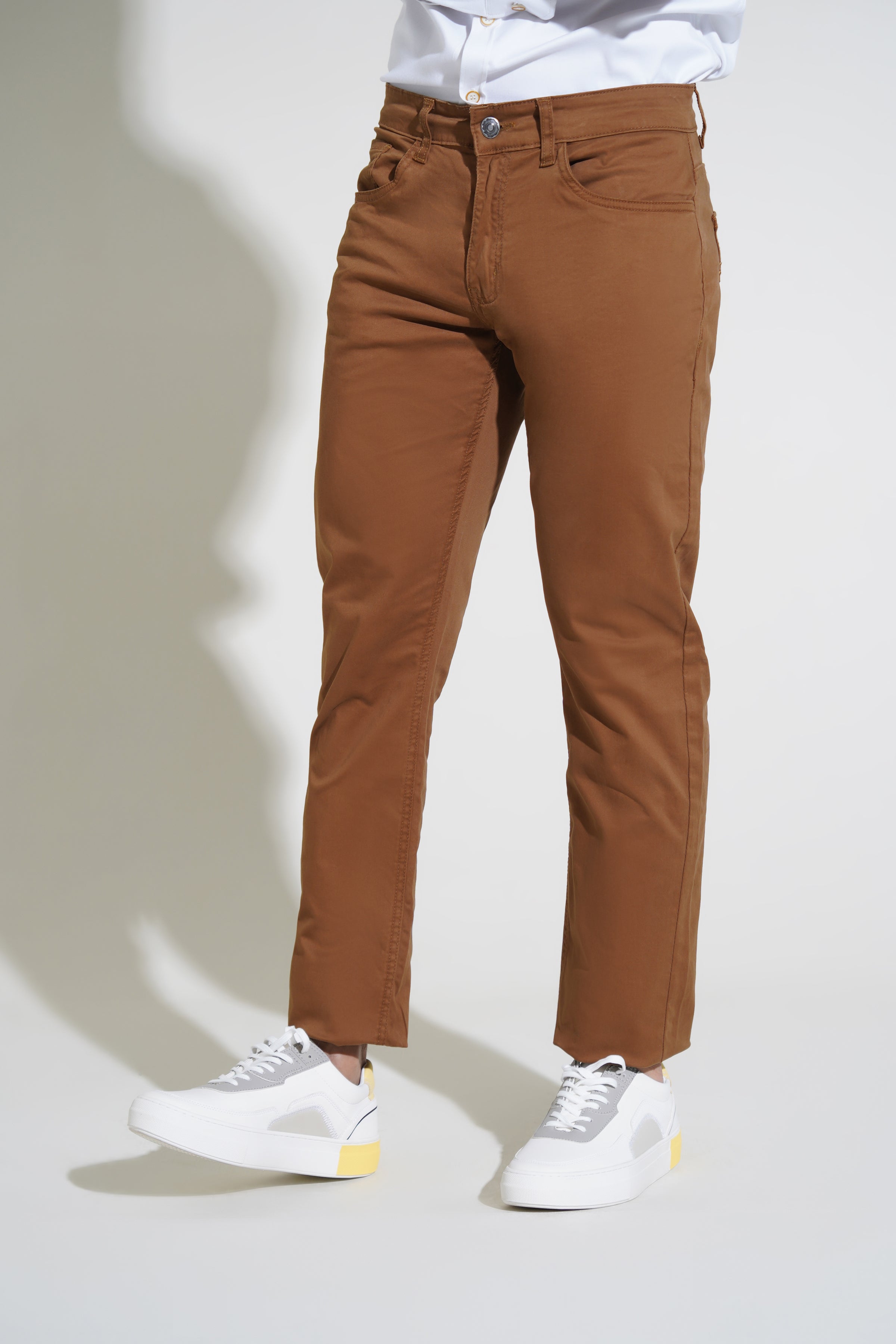 Copper Cotton Pants-Smart Fit
