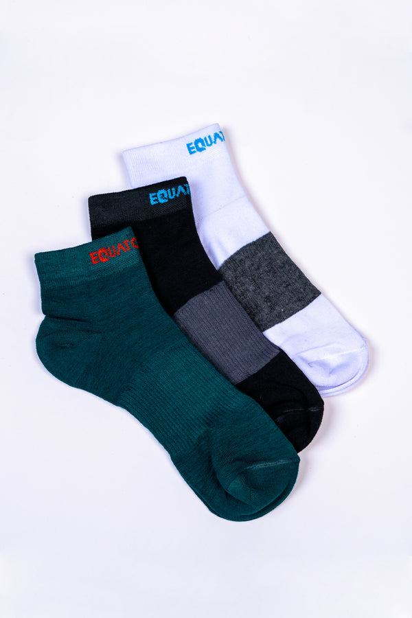 3-Pack Colored Ankle Socks