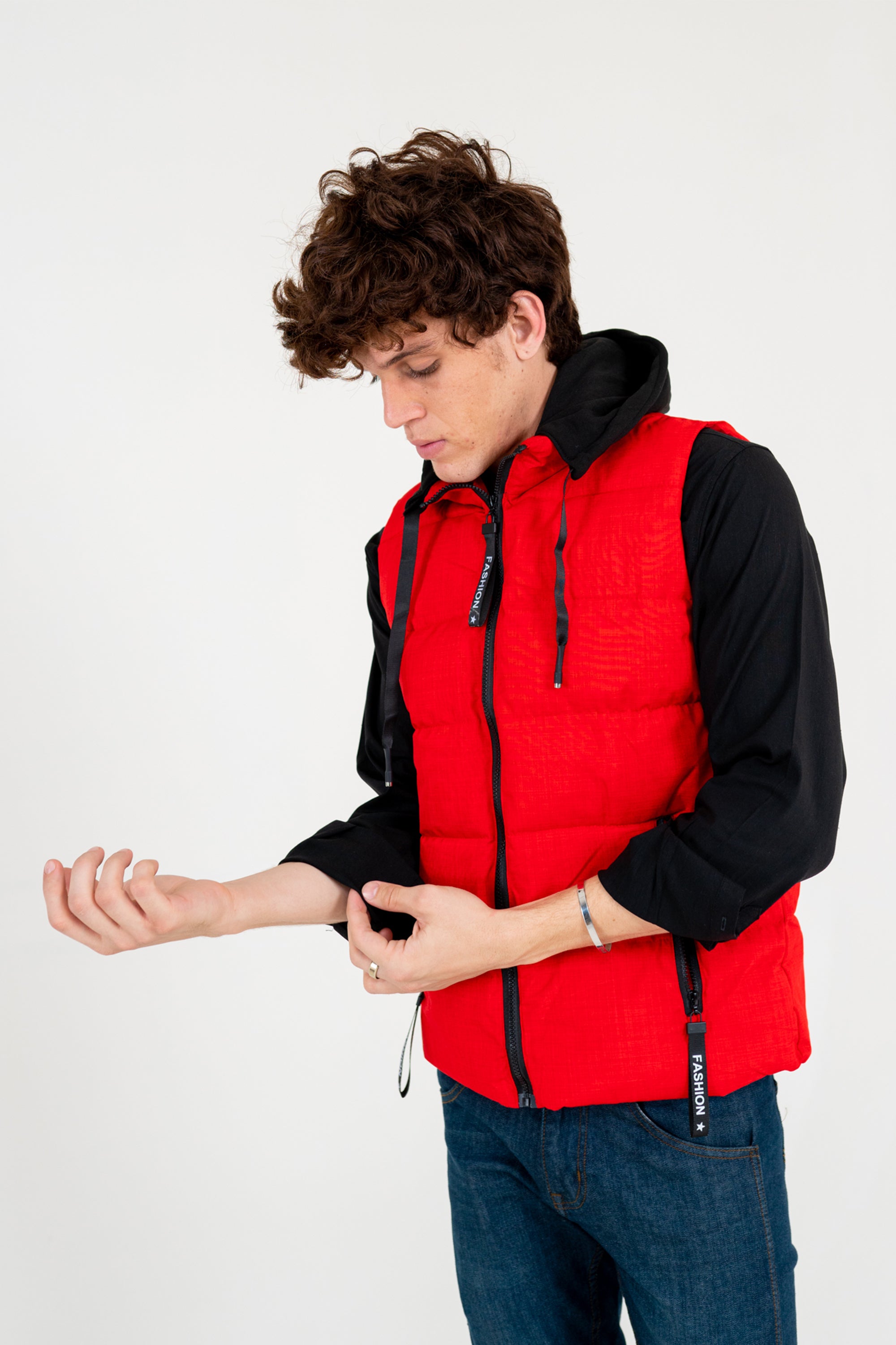 Red Quilted Gilet Equator