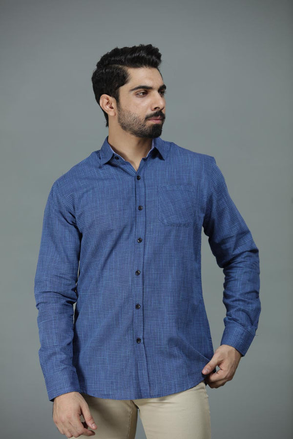 blue Casual Shirt FS Regular Fit Equator