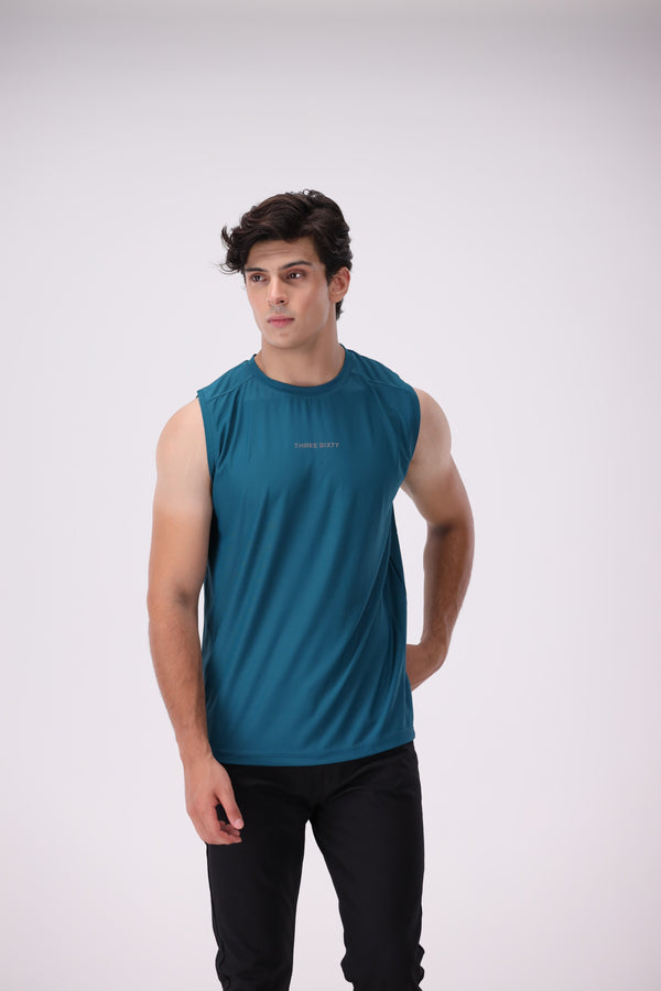 Teal Sleeveless T-Shirt