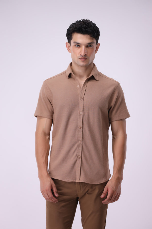 Taupe Brown Casual Shirt