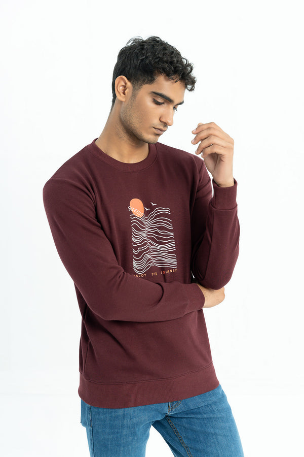 Enjoy the Journey Maroon Sweatshirt