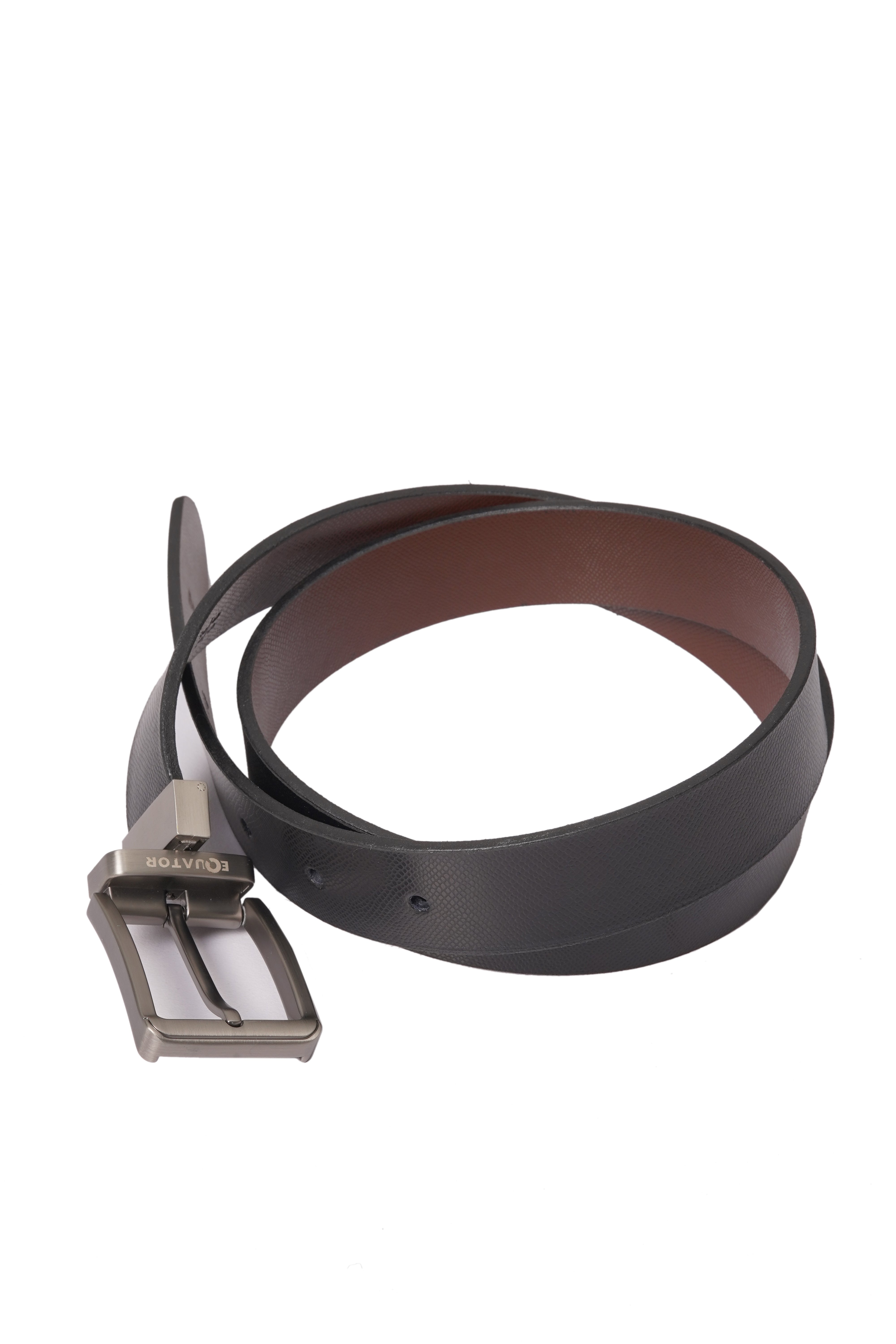Men's Black/Brown Leather Belt
