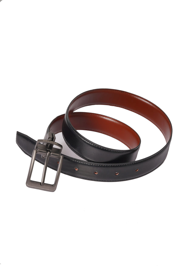 Black & Brown Leather Belt For Men