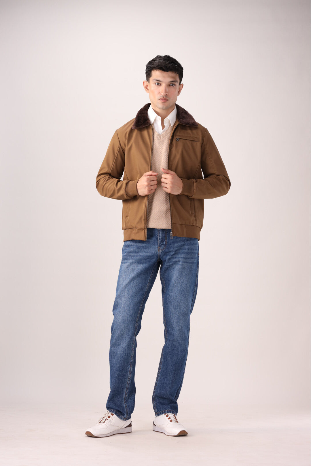 Brown Full-Sleeve Jacket