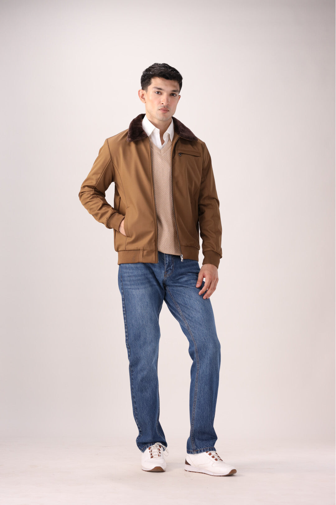 Brown Full-Sleeve Jacket