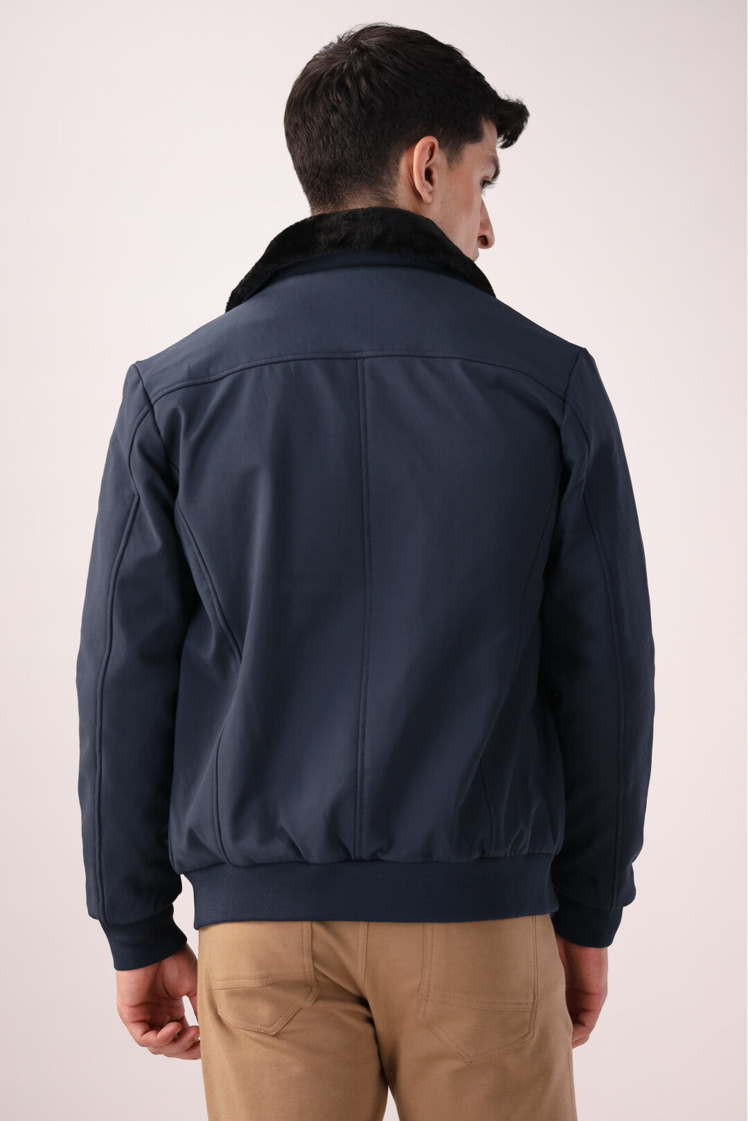 Navy Blue Full-Sleeve Jacket