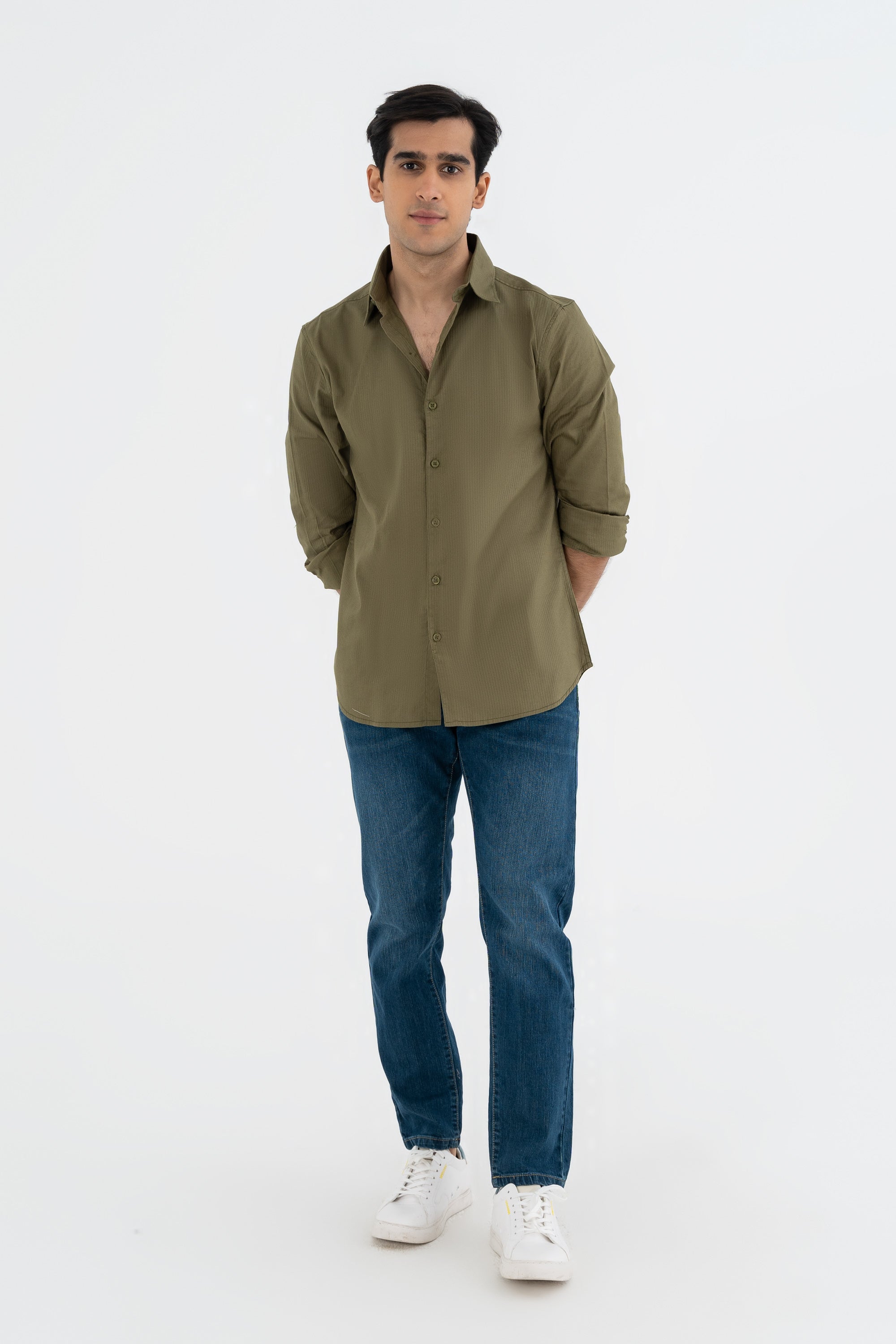 Olive Collared Shirt