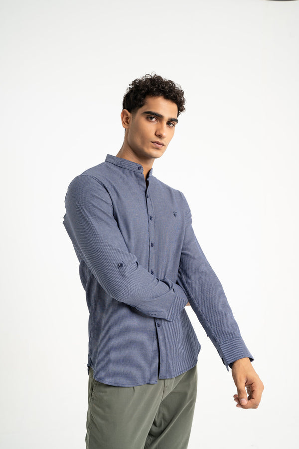 Blue Jacquard Shirt