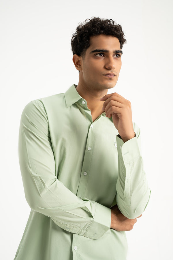 Light-Green Cotton Shirt