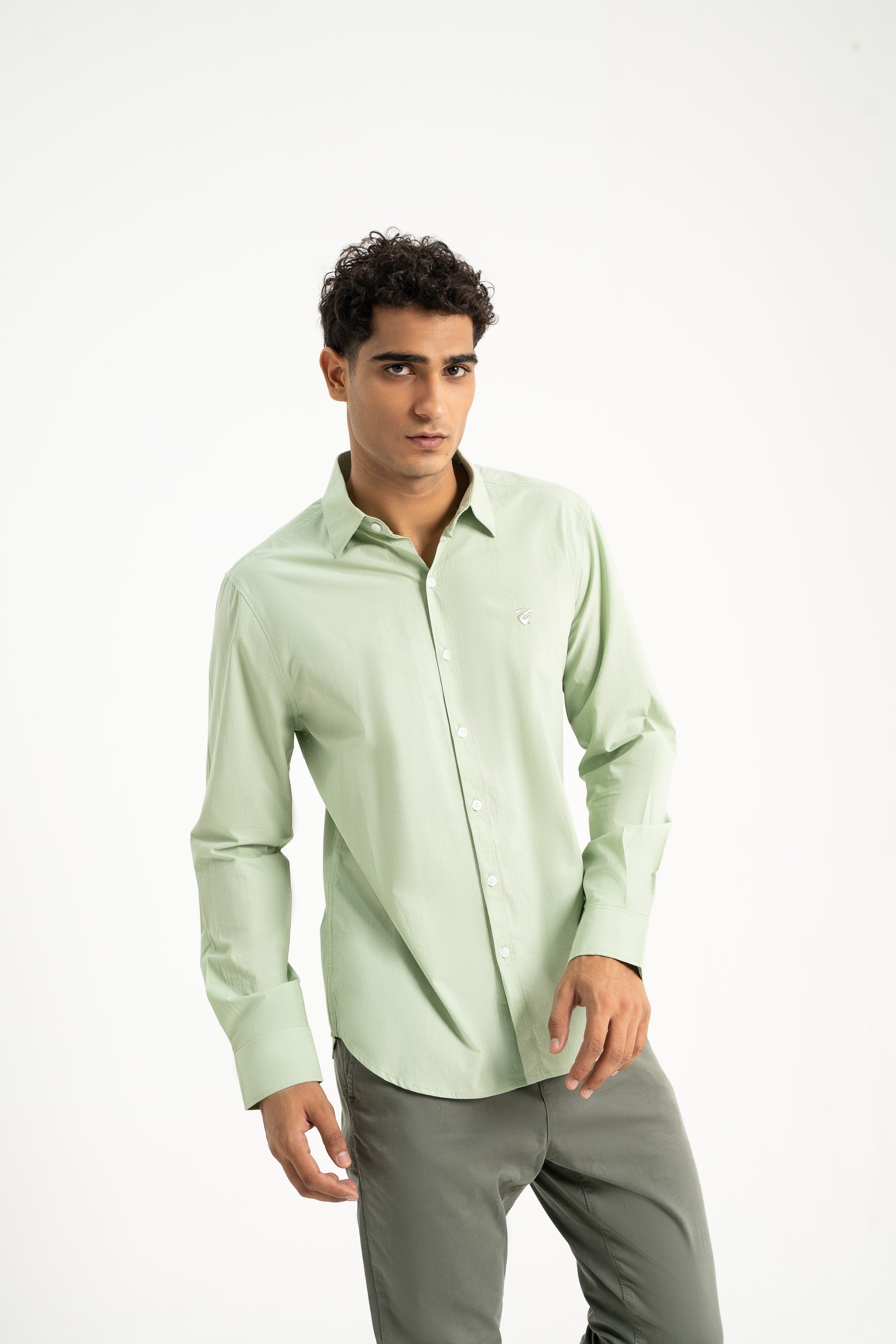 Light-Green Cotton Shirt