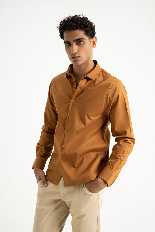 Camel Viscouse Shirt