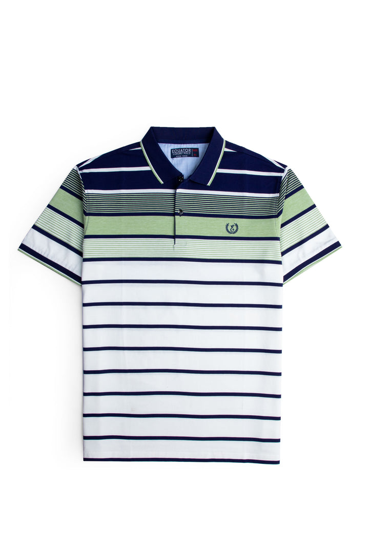 Green Striped Polo Equator