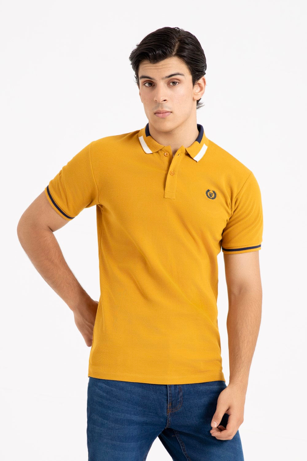 Mustard Collar T Shirt