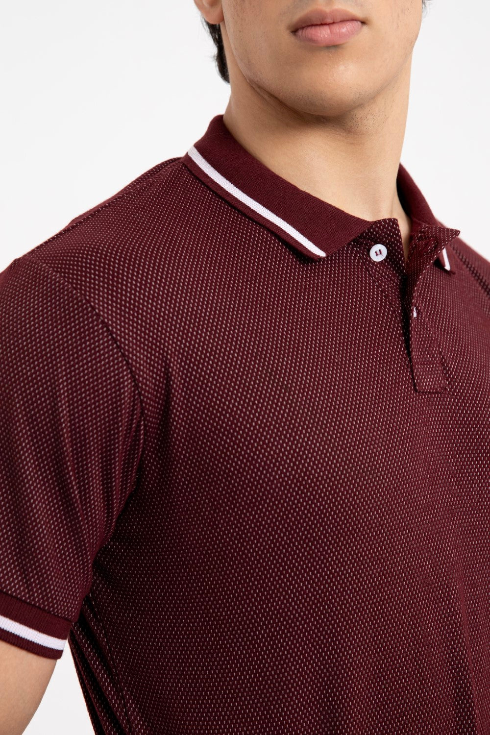 Maroon Collar T Shirt