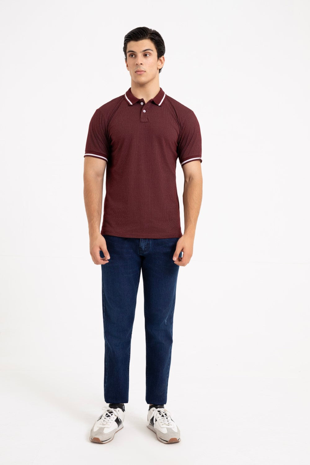 Maroon Collar T Shirt