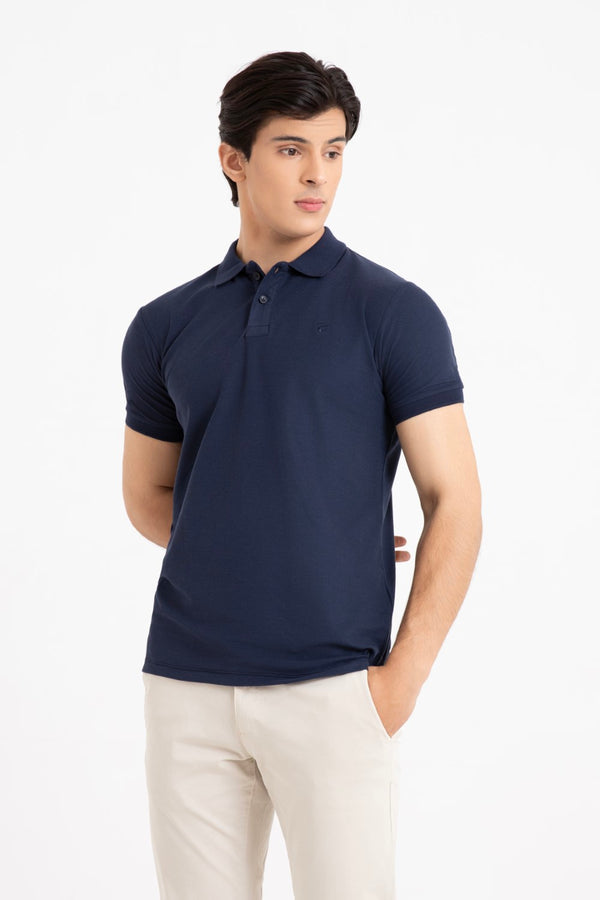 Navy Collar T-Shirt