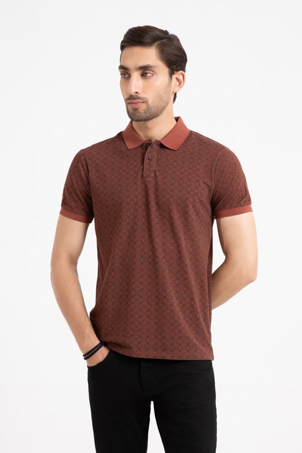 Brown Collar T-Shirt