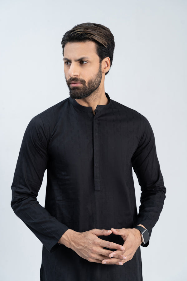 Gents Black Kurta