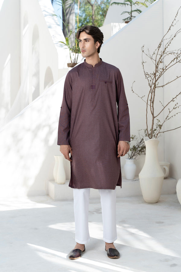 Maroon Gents' Kurta