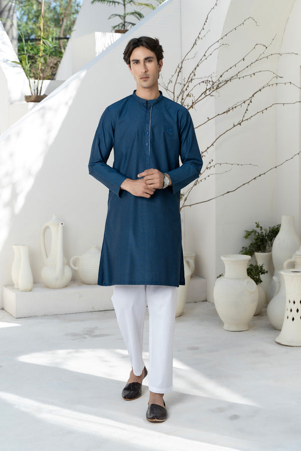 Blue Gents' Kurta