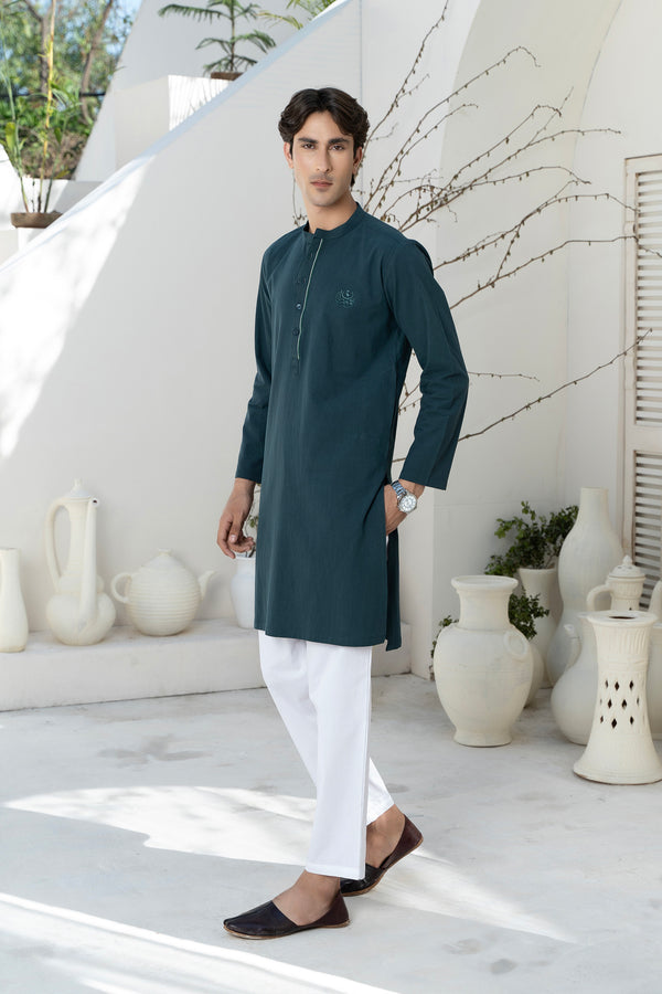 Green Gents' Kurta