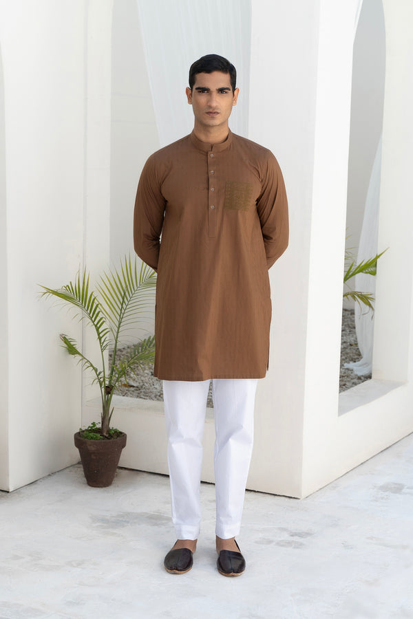 Brown Gents' Kurta