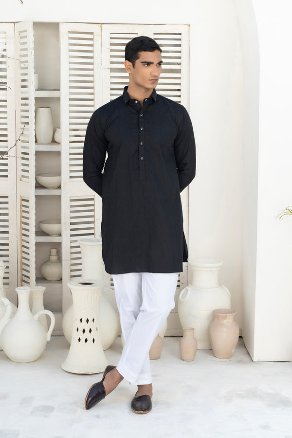 Black Gents' Kurta