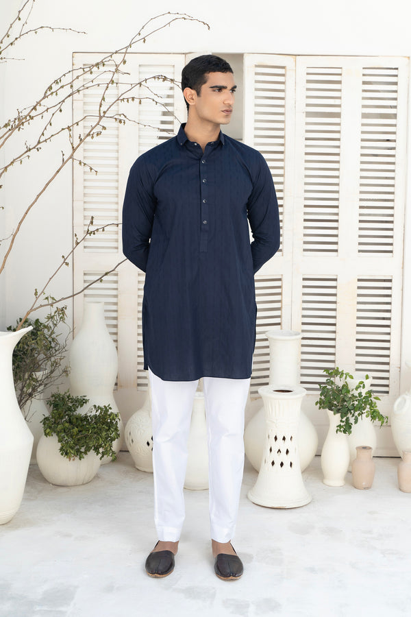 Dark Navy Gents' Kurta