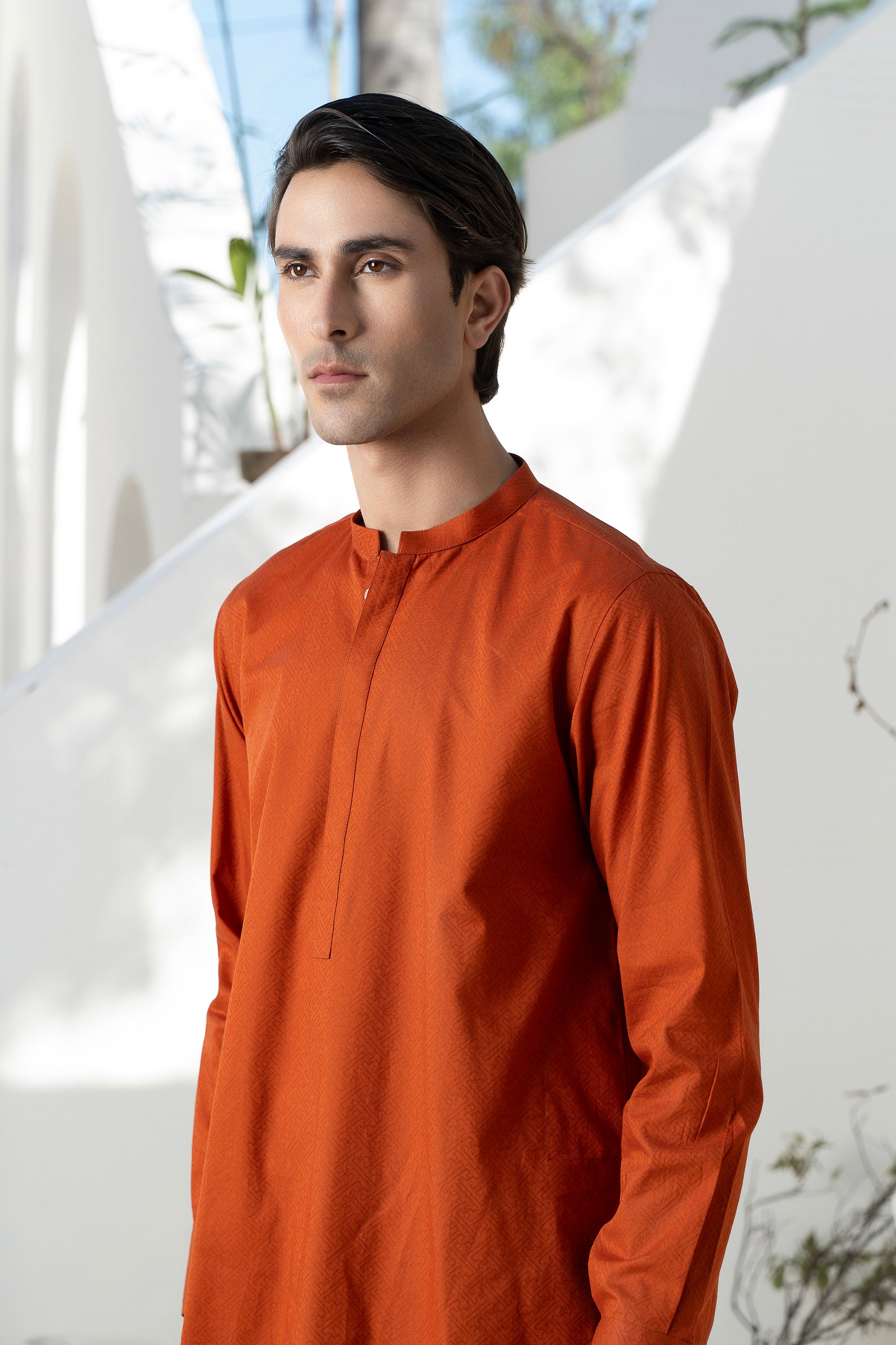 Rust Mens Kurta Trouser