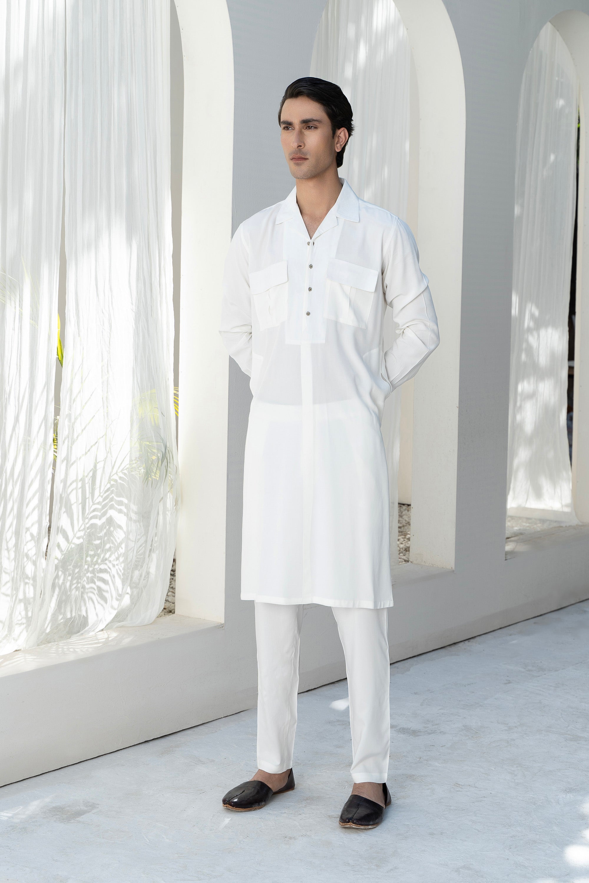 Off White Mens Kurta Trouser