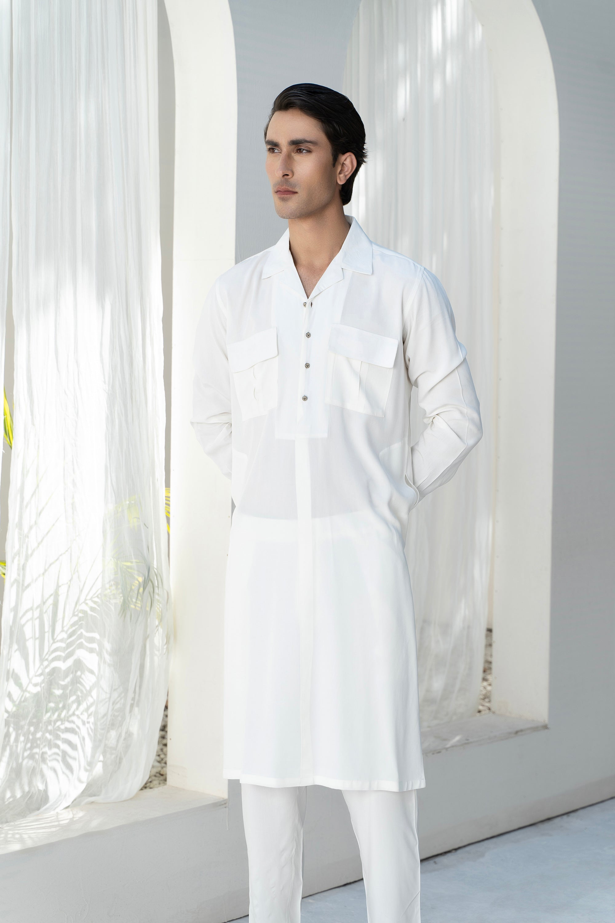 Off White Mens Kurta Trouser