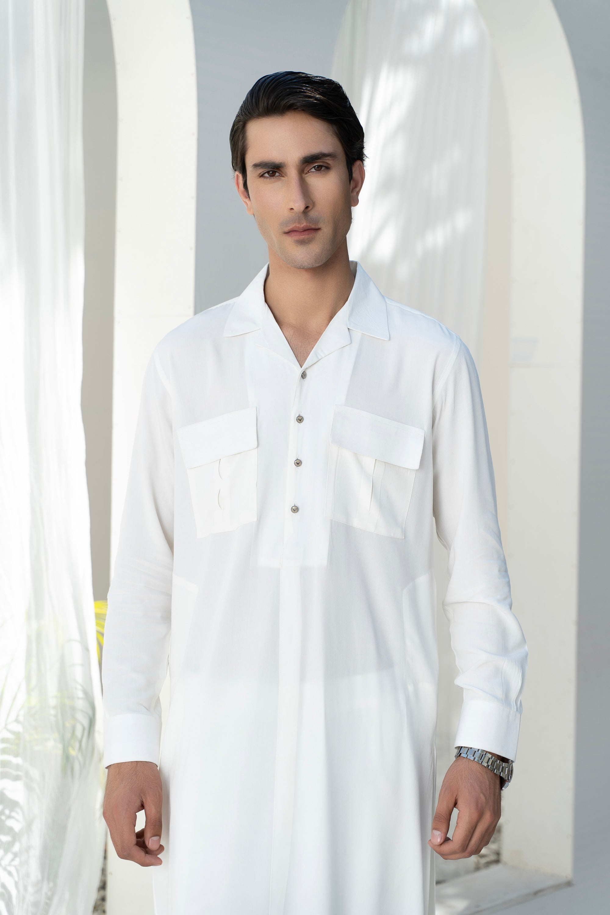 Off White Mens Kurta Trouser