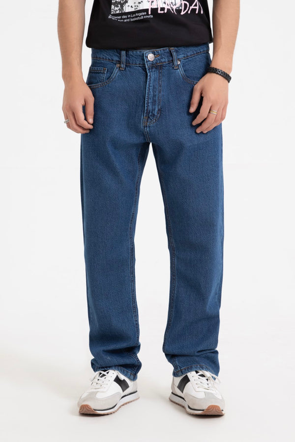 Dark Blue Straight Jeans