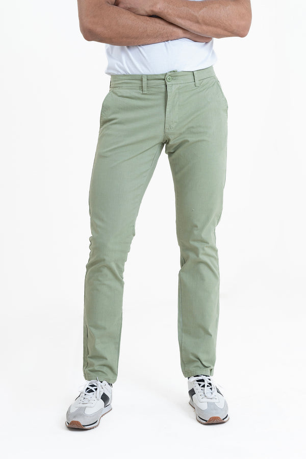 Green Slim Fit Pants