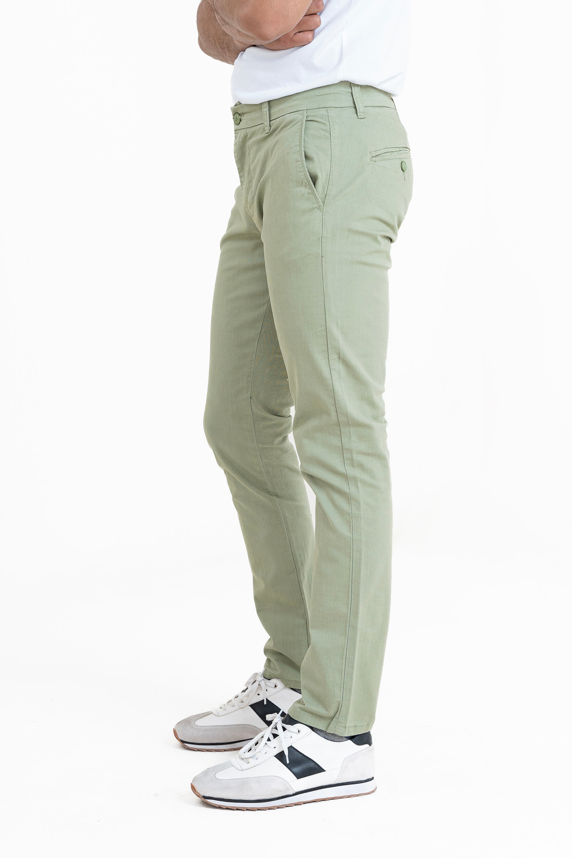 Green Slim Fit Pants