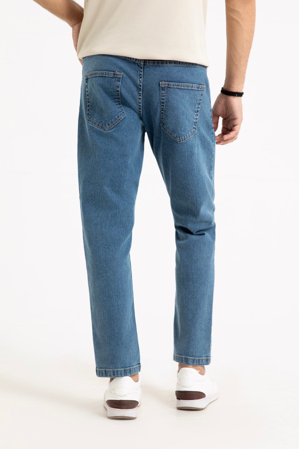 Blue Cropped Fit Jean