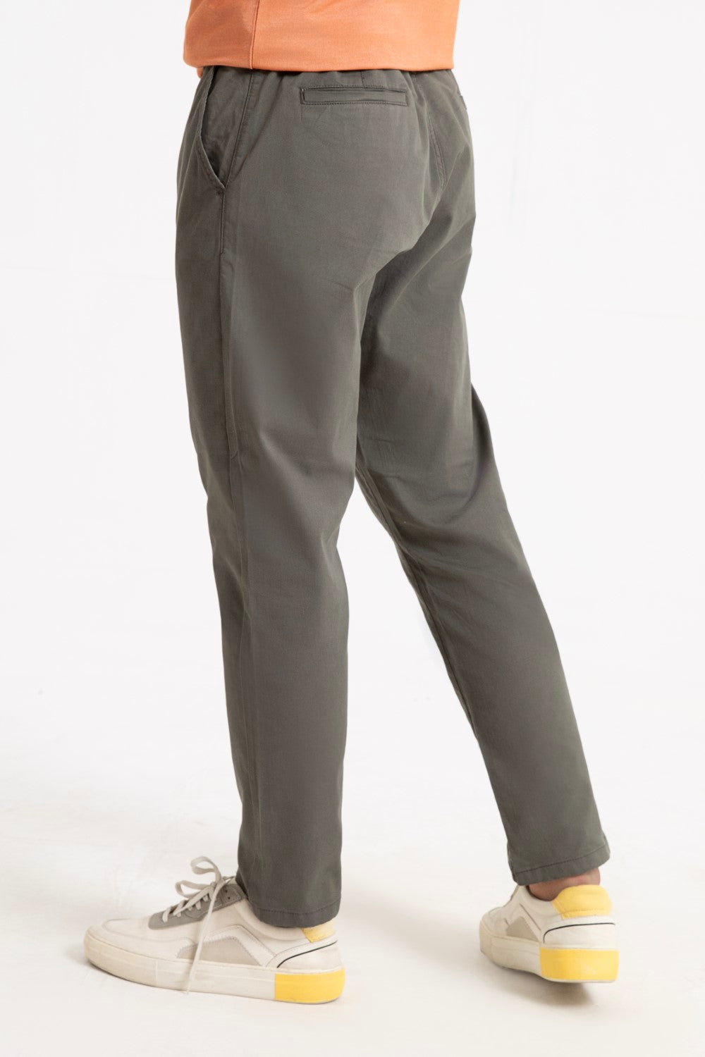 Olive Cropped Fit Fashion Pants