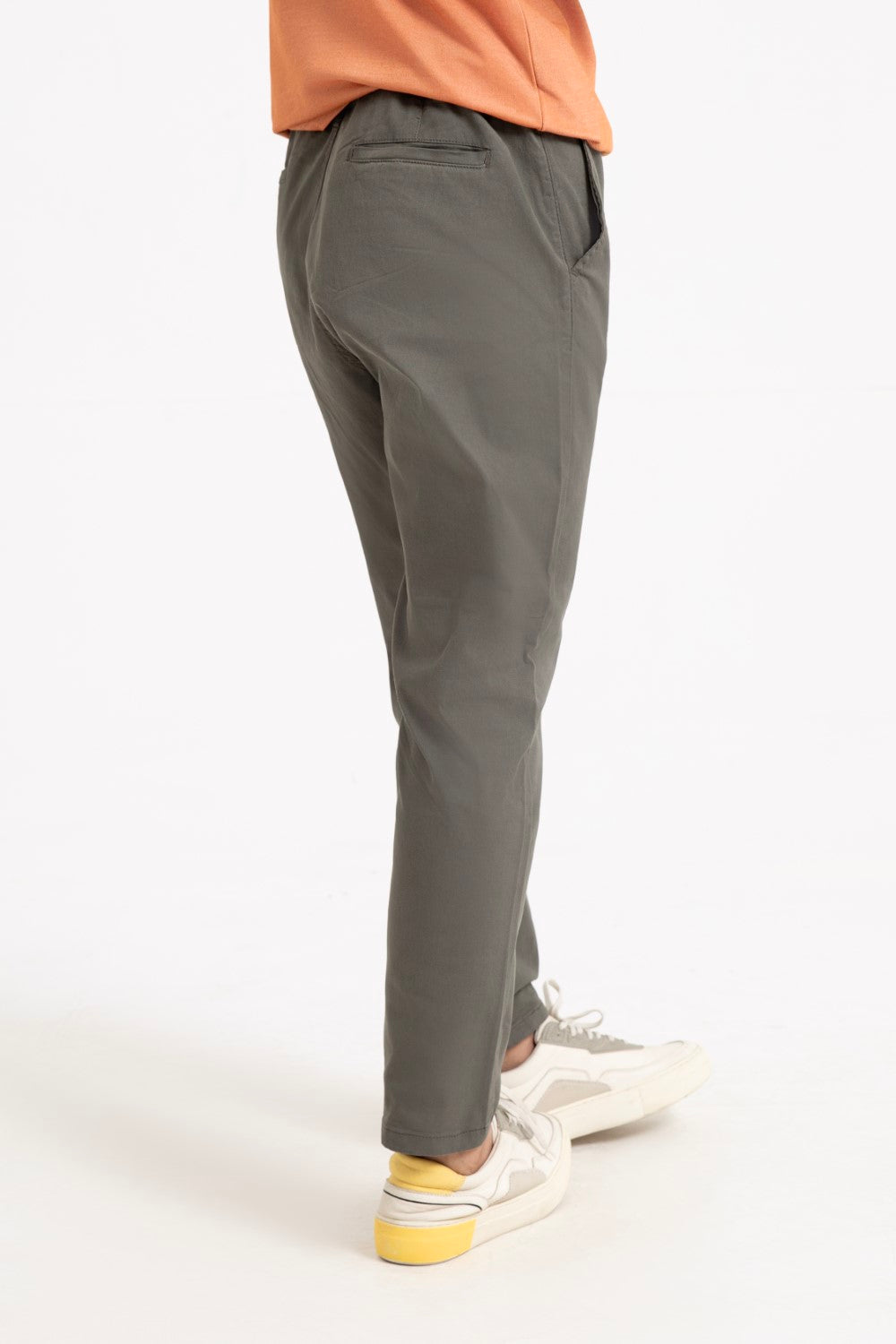 Olive Cropped Fit Fashion Pants