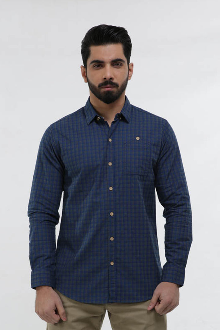 Blue Casual Shirt FS Regular Fit Equator