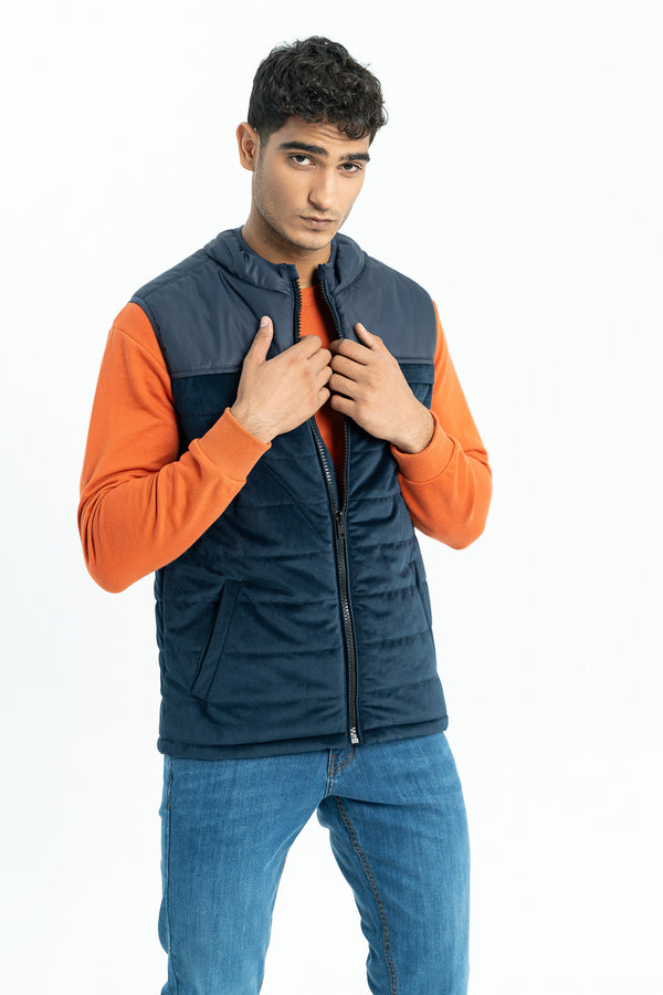 Navy Sleeveless Jacket