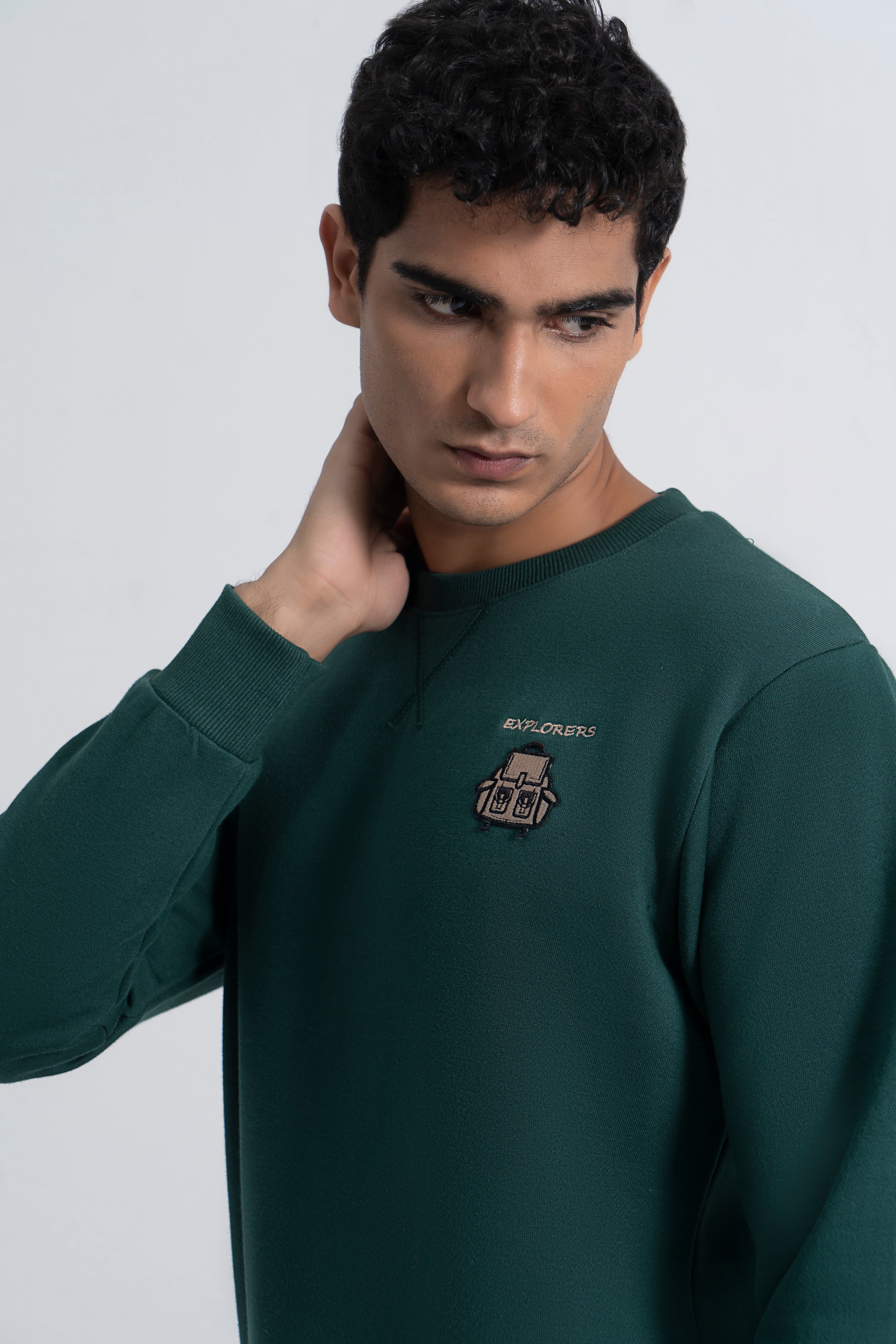 Dark Green Fleece Sweatshirt