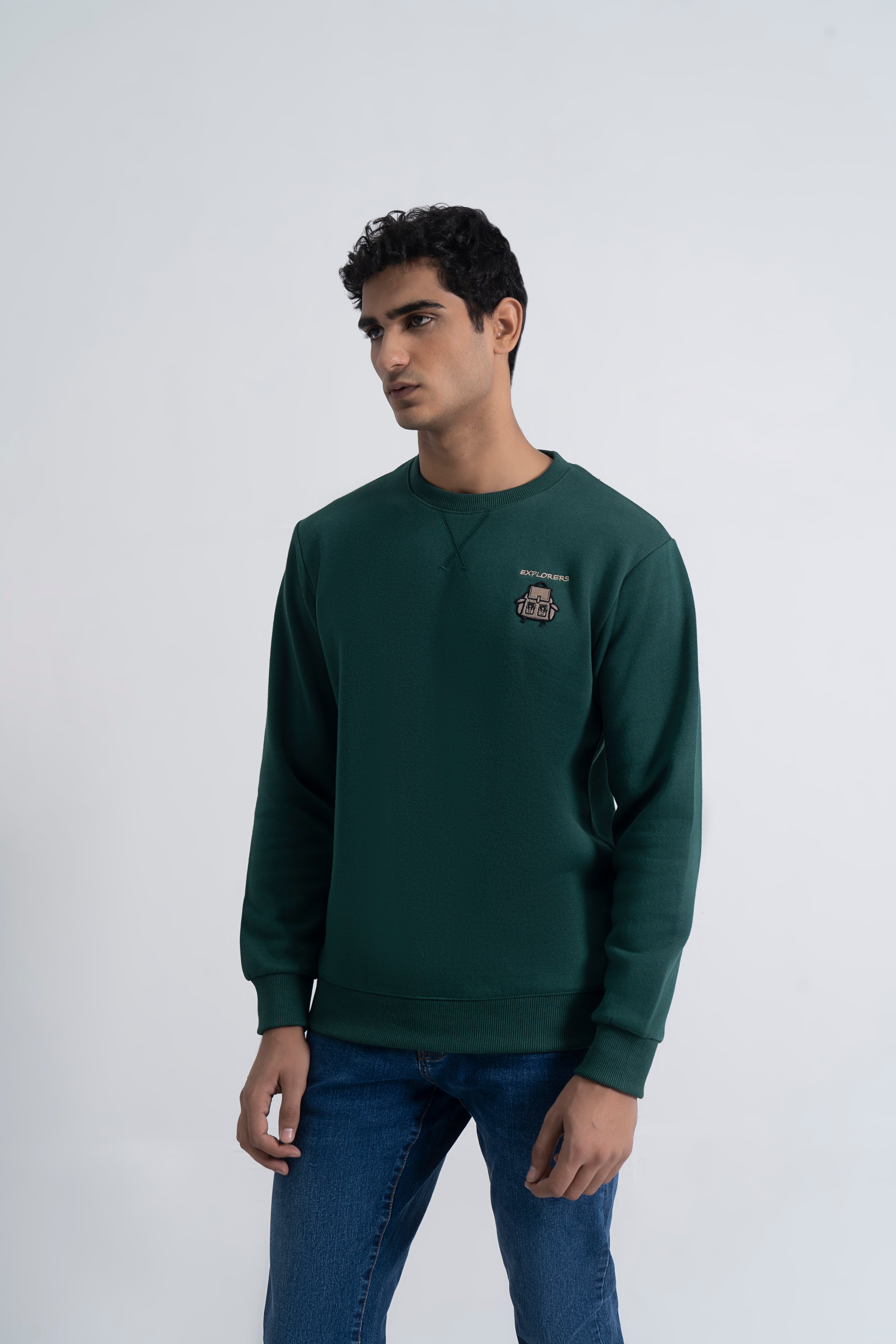 Dark Green Fleece Sweatshirt