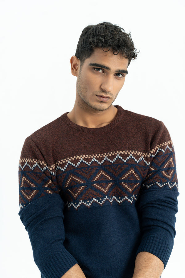 Maroon Polyster/Viscouse Sweater