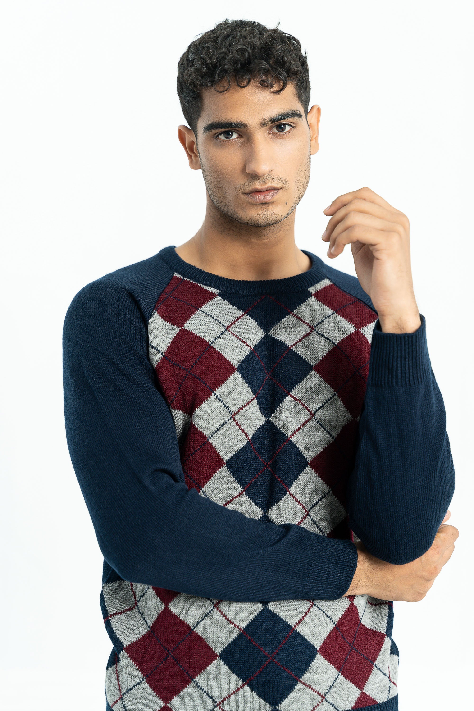 Navy Acrylic Sweater – Equator Stores